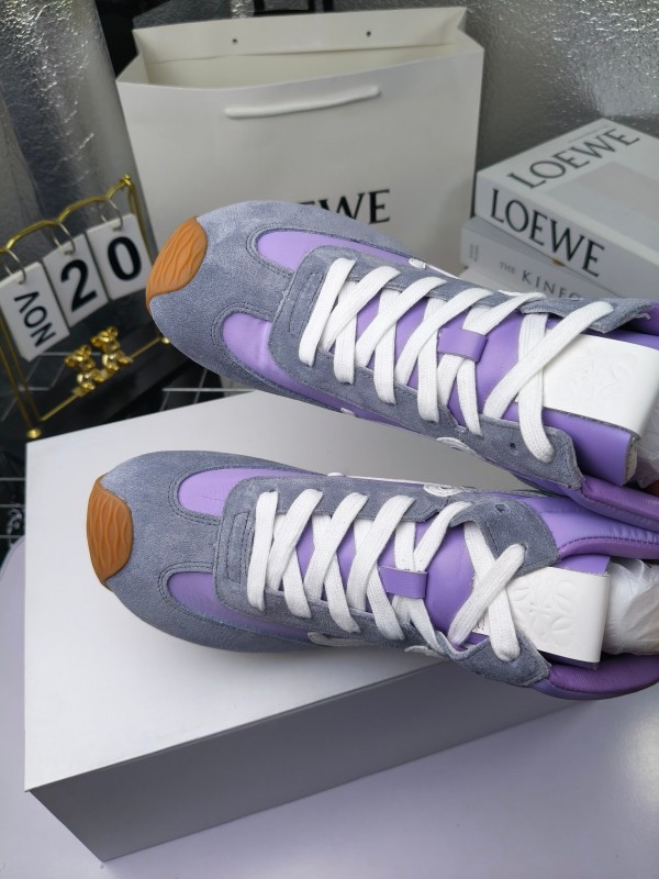 LOEWE High-Top German Training Sneakers Retro Casual White Shoes - LY00330