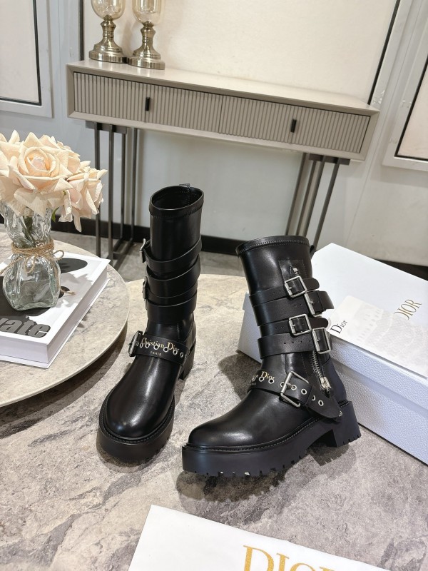 Dior 2025/SS Punk Style Strap Ankle Boots - KFY00470