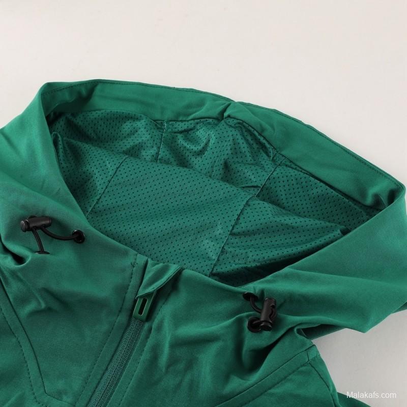 2025 Adidas Green Half Zipper Jacket+Long Pants S-2XL