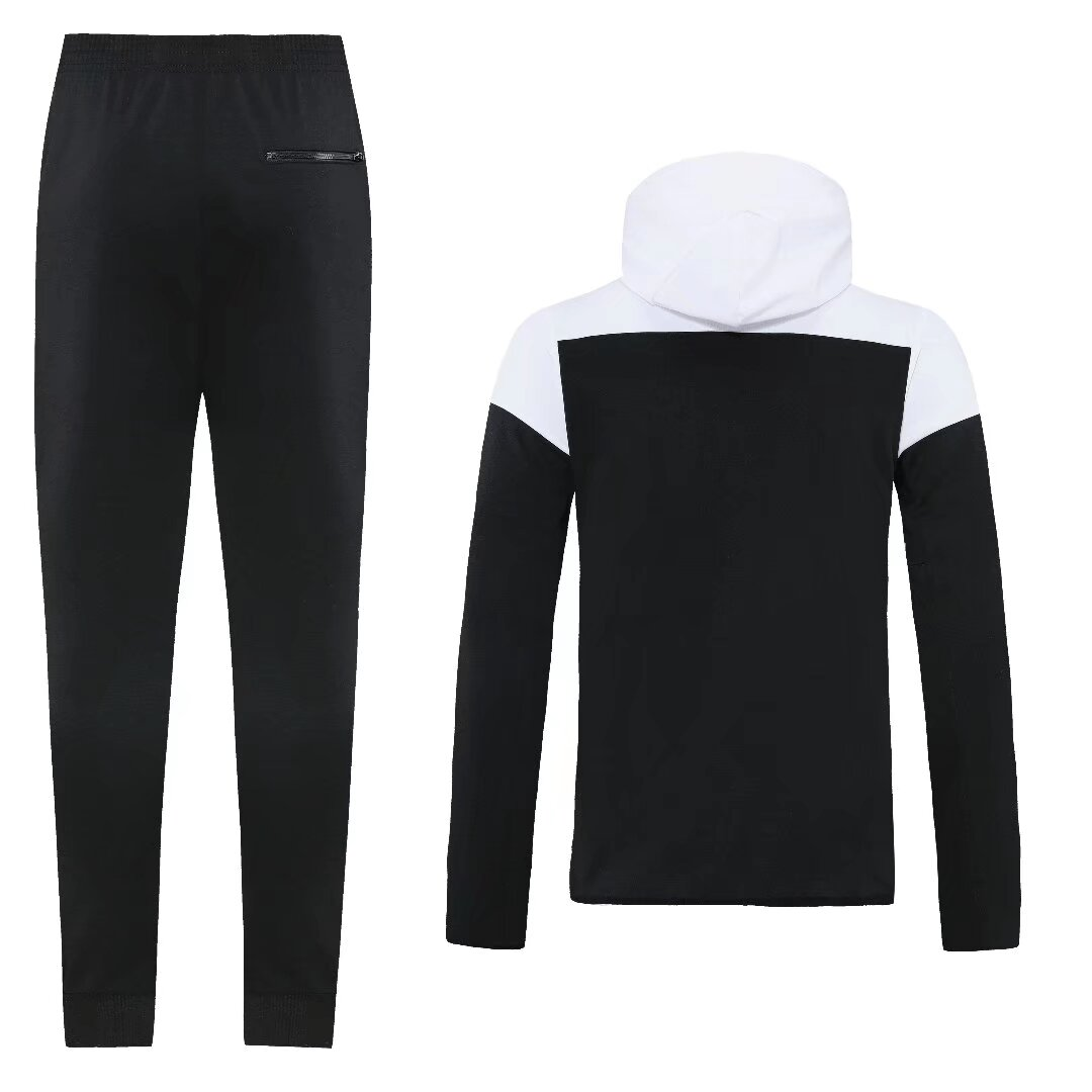 25/26 Juventus Hoodie White/Black Full Zipper Jacket +Long Pants