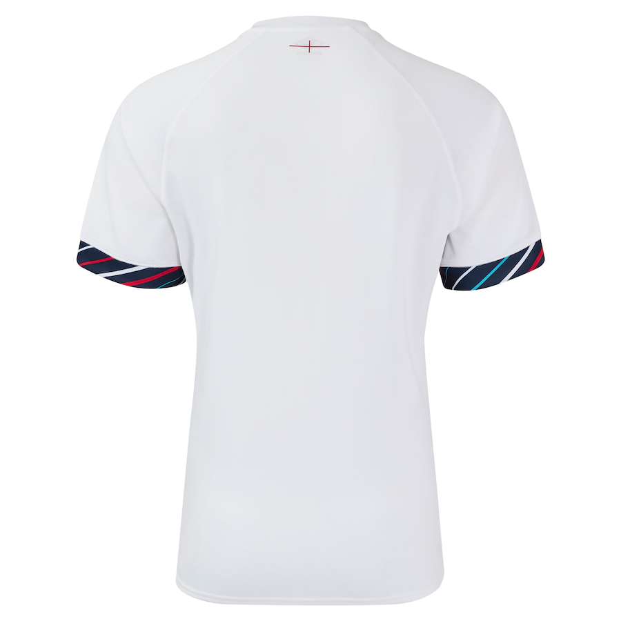2025 England White with Diagonal Stripe Pattern Home Jersey