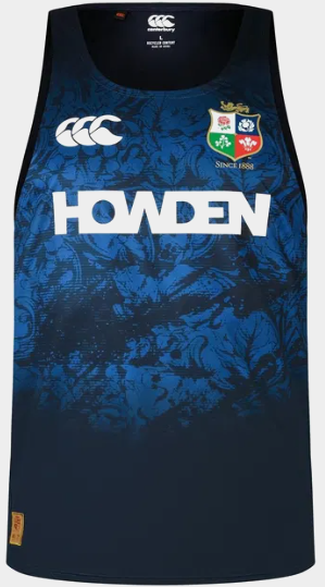 2025 British & Irish Lions Navy with Blue Pattern Singlet