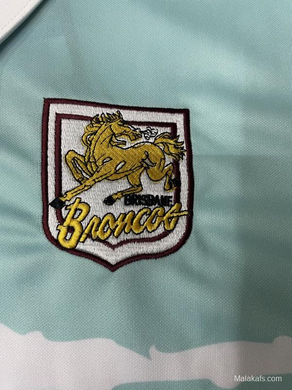 25/26 Australian Rugby League Teal White Navy with Brush Stroke Design Jersey