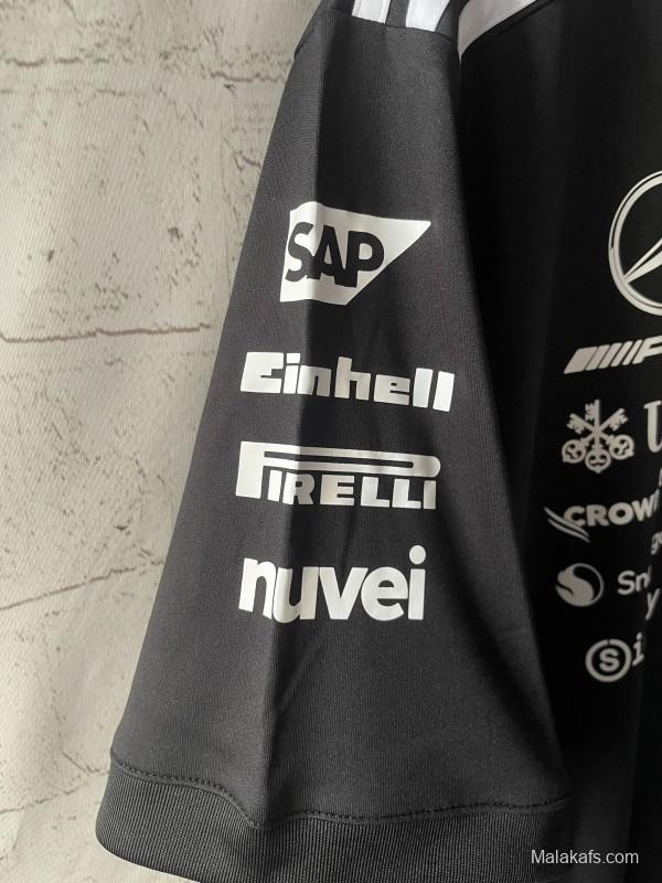 2025 F1 Mercedes-AMG Petronas Team Black Crew T-Shirt