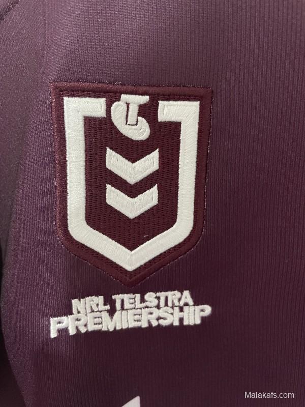 25/26 Brisbane Broncos Maroon with Gold Stripes Jersey