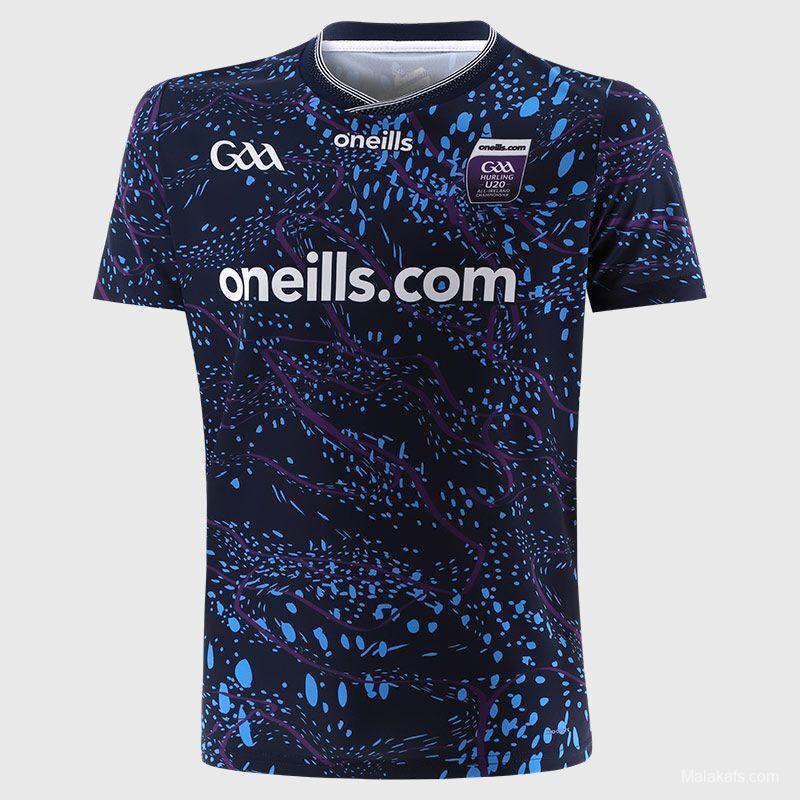 2026 Ireland GAA U20 Hurling Navy with Purple Marble Pattern Jersey