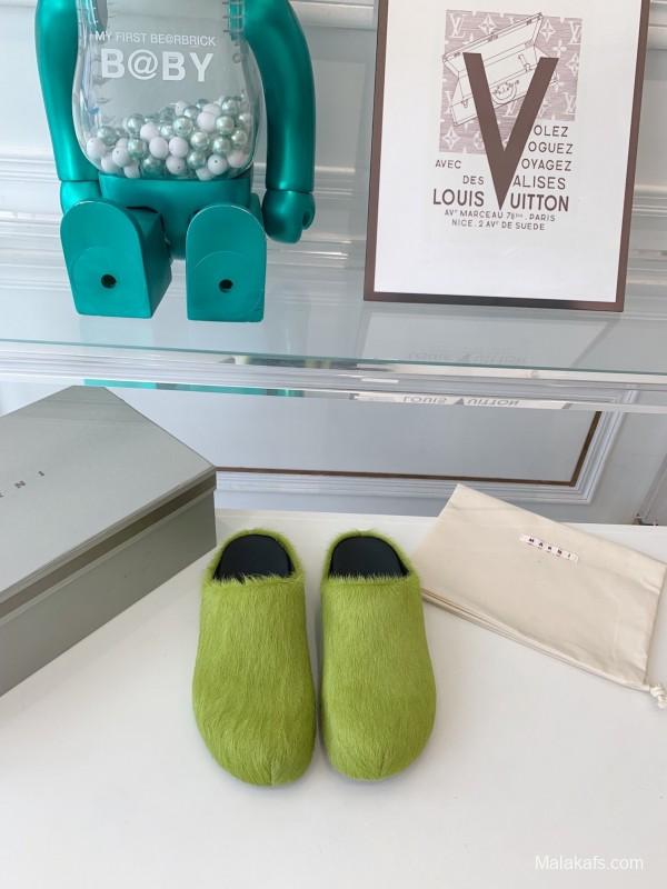 Marni 2025/SS Mule Shoes with Pony Hair - LY00