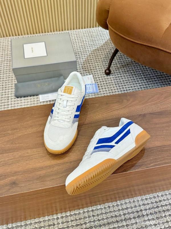 Tom Ford 2025 SS Casual Shoes with Classic Color Blocking and Imported Leather Insole - AS00350