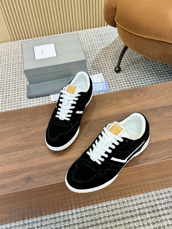 TOM FORD 2025 SS Tom Casual Shoes with Classic Color Blocking and Imported Leather Insole - AS00350