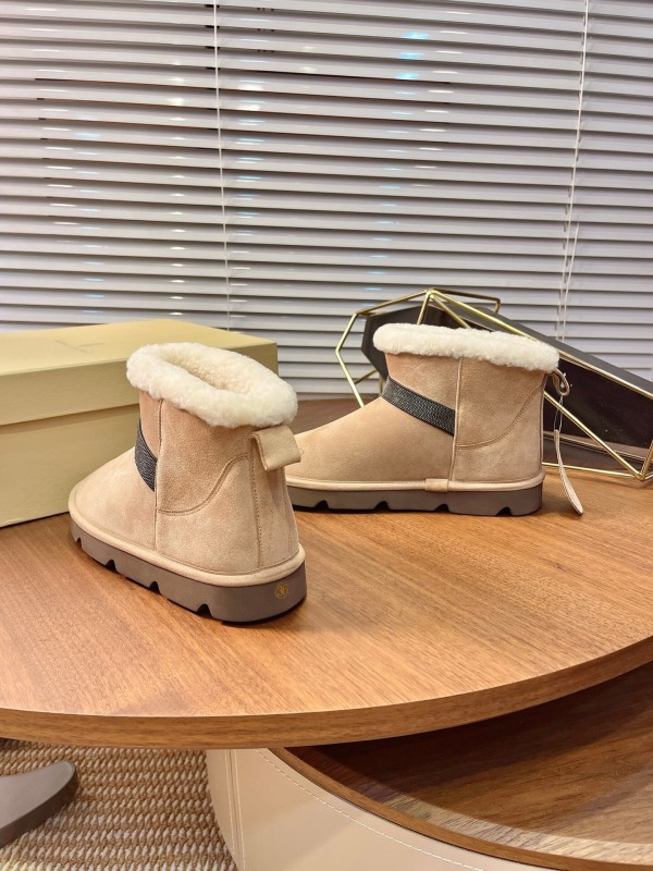 Brunello Cucinelli Winter New Snow Boots Lamb Fur Buns Boots - AS00350