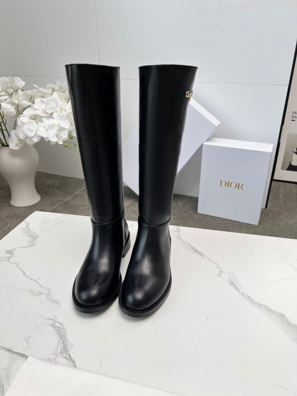 Dior 2025 SS Retro British Style Brogue New Knight Boots - LY00460