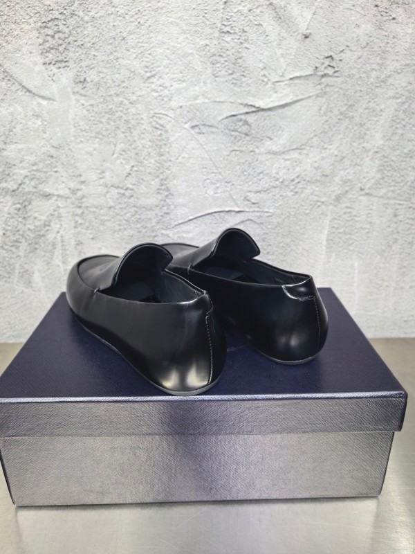 Prada Shuffle Monk Loafers Classic Retro Men's Leather Shoes - AS00380