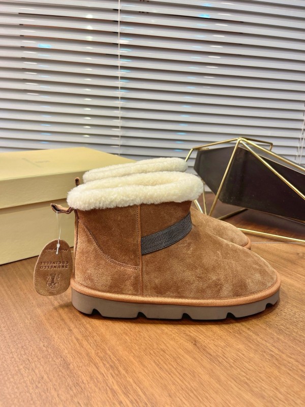 Brunello Cucinelli Winter New Snow Boots Sheepskin Buns Boots - AS00350