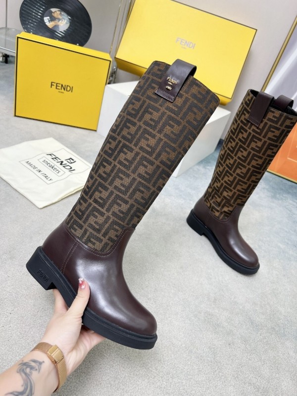 FENDI 2025/SS Fall/Winter Monogram Platform High-Top Boots - LY00400