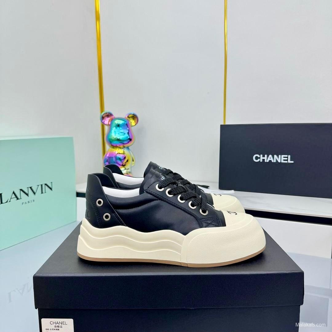 Chanel 2025 SS Loafers Panda Shoes Original Calfskin Casual Sneakers - LY00320