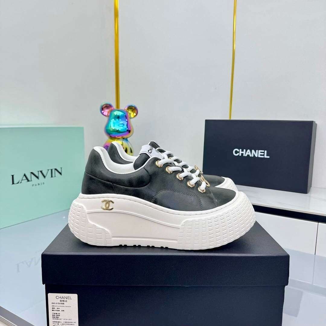 Chanel 2025 SS Loafers Panda Shoes Original Calfskin Casual Sneakers - LY00330