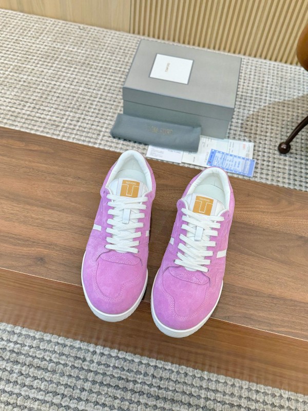 TOM FORD 2025 SS Casual Sneakers with Classic Color Blocking and Imported Leather Insole - AS00350