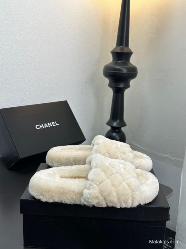 Chanel 2025 SS Classic Fluffy Slippers - LY00250