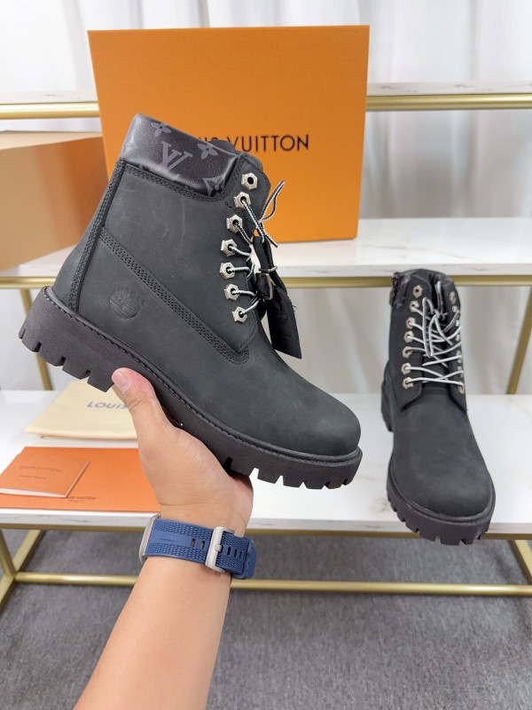 Timberland x LV Monogram Ankle Boots Waterproof Suede - LY00380