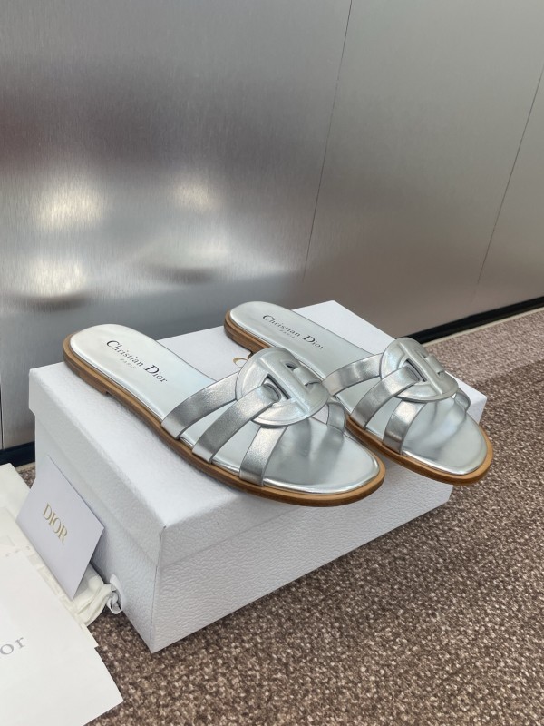 Dior D-Club Jelly Color Hollow Layered Cross Strap Women's Sandals - KFY00280