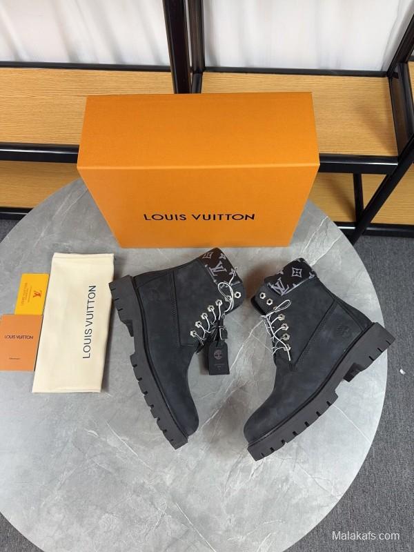 Timberland x LV Monogram Ankle Boots Waterproof Suede - LY00380