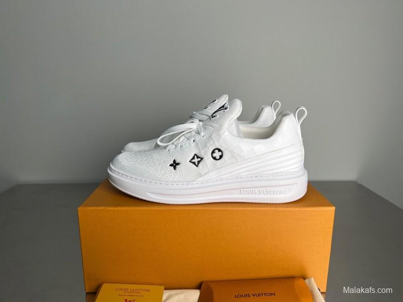 Louis Vuitton Beverly Hills Monogram Knit Sneakers with Imported IP Foam Sole - YC