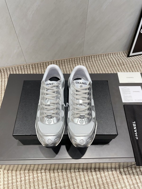 Chanel Silver Horn King II Casual Series Sports Shoes - KFY00330