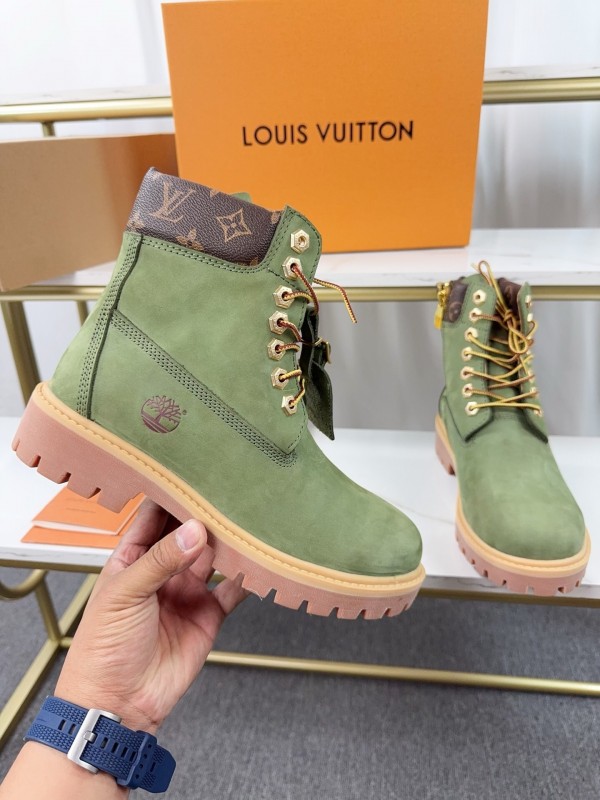 Timberland x LV Monogram Ankle Boots Waterproof Suede - LY00380