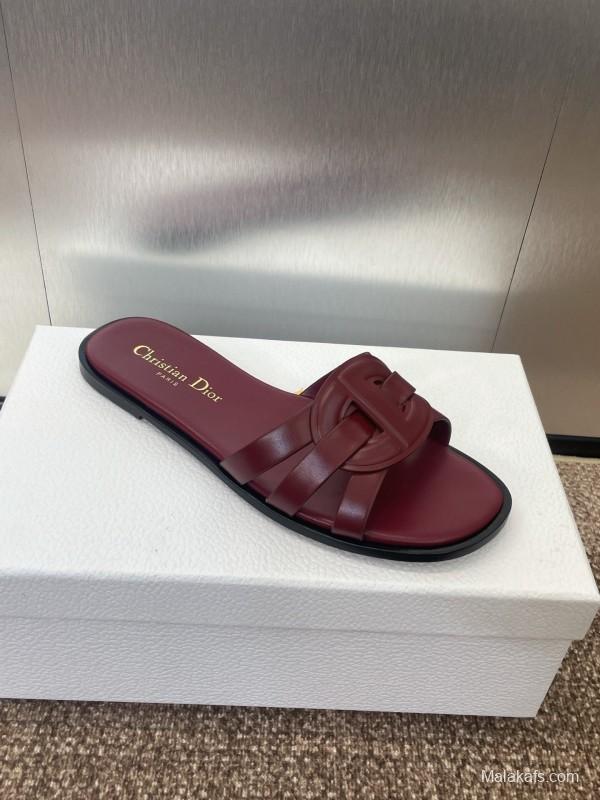 Dior D-Club Jelly Color Hollow Layered Cross Strap Women's Sandals - KFY00280
