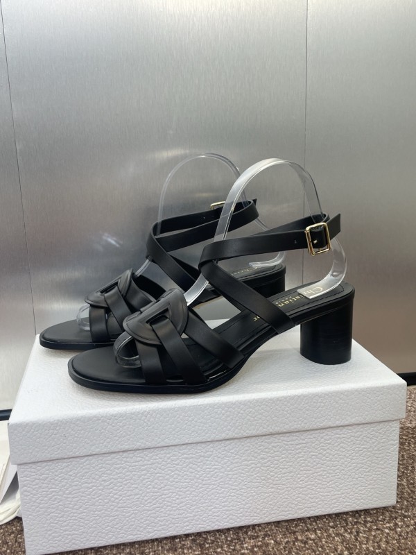 Dior D-Club Jelly Color Hollow Layered Cross Strap Mid Heel Women Shoes - KFY00290