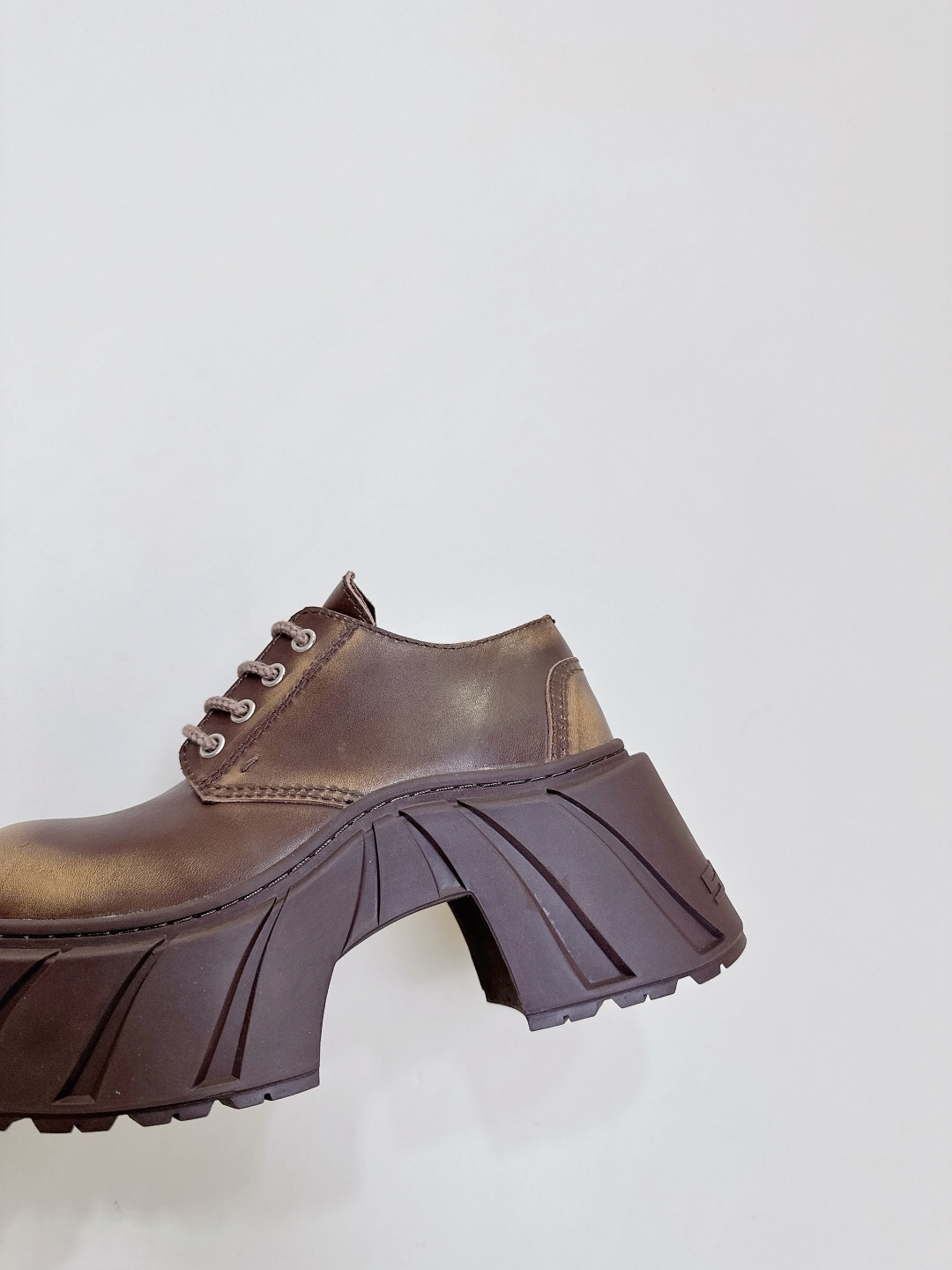 Smfk 2025 SS Collection Platform Derby Shoes with Thick Sole - LY00260