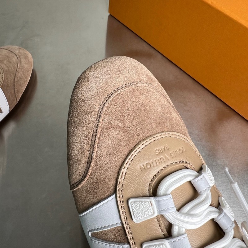Lv Sneakerina 2025 SS Ballet Round Toe Lace-Up Low Top Lifestyle Casual Shoes - YC