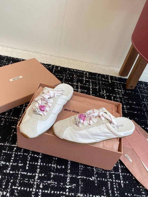 MiuMiu 2025 SS Early Spring Slip-On Trainer Loafer - KFY00295