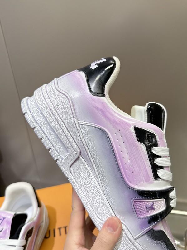Louis Vuitton Trainer Basketball Series Cracked Ice Glue Process Sneakers - LY00490
