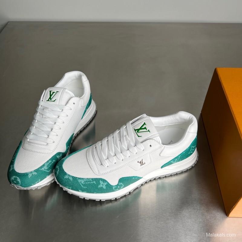 Louis Vuitton Run Away Leather Round Toe Lace-Up Low Top Casual Shoes - YC