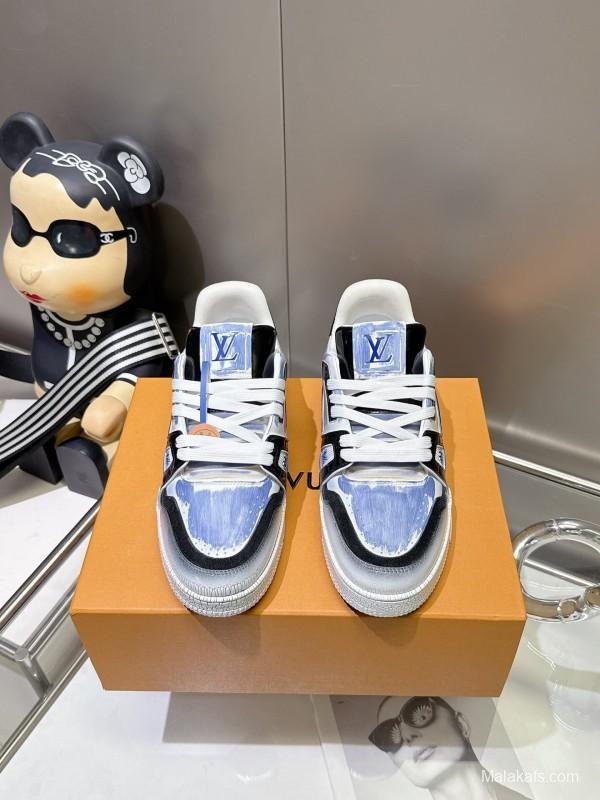 Louis Vuitton Trainer Basketball Series Crackle Glaze Process Sneakers - LY00490