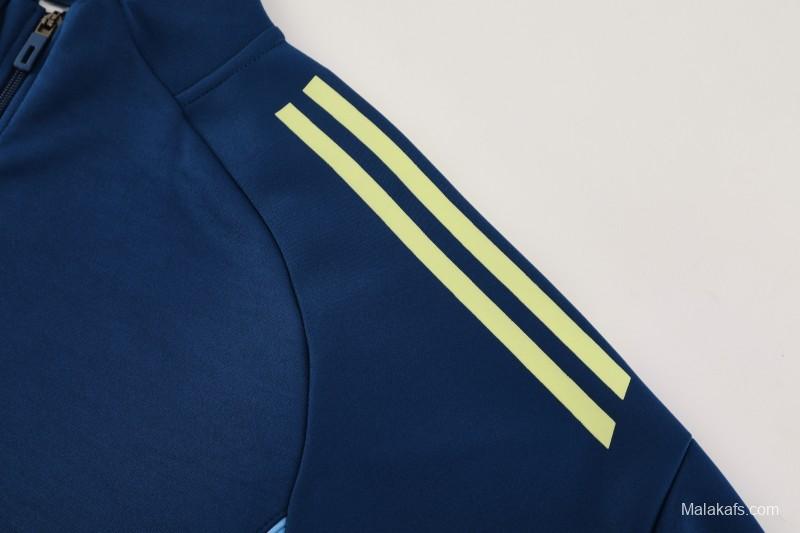 2025 Adidas Azure Blue Full Zipper Jacket+Long Pants