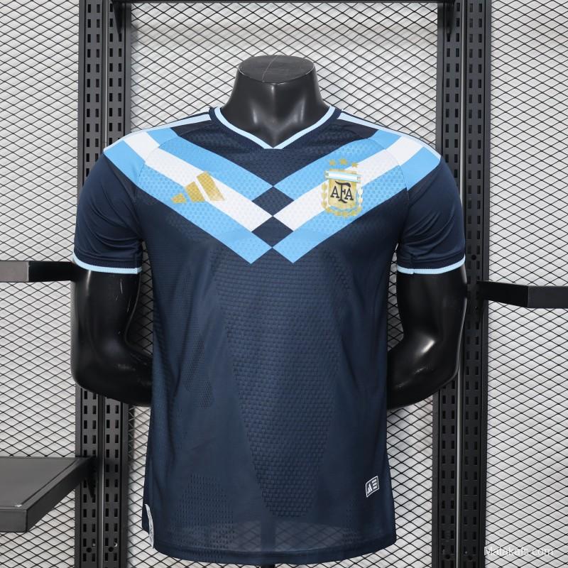 2026 Player Version  Argentina  Away Navy Blue Jersey