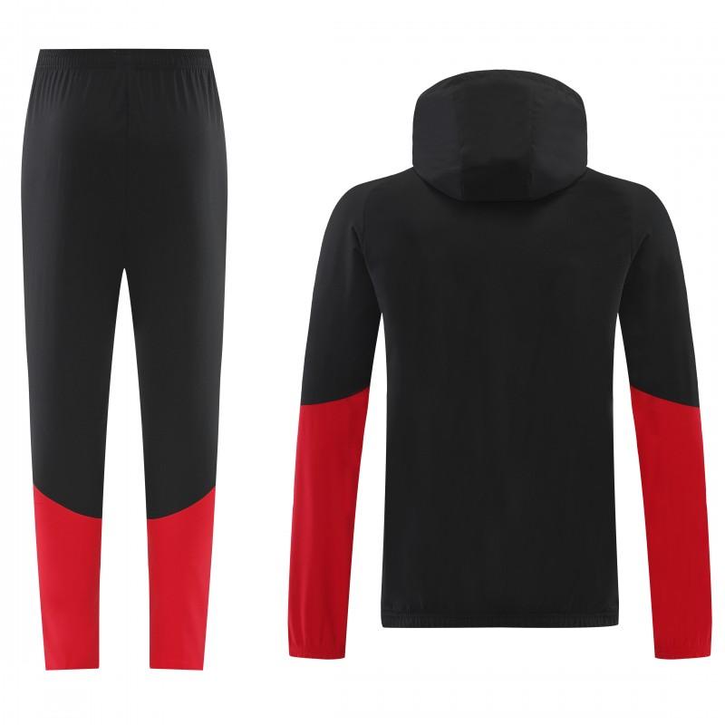 2026 Germany Hoodie Black Full Zipper Windbreaker + Long Pants