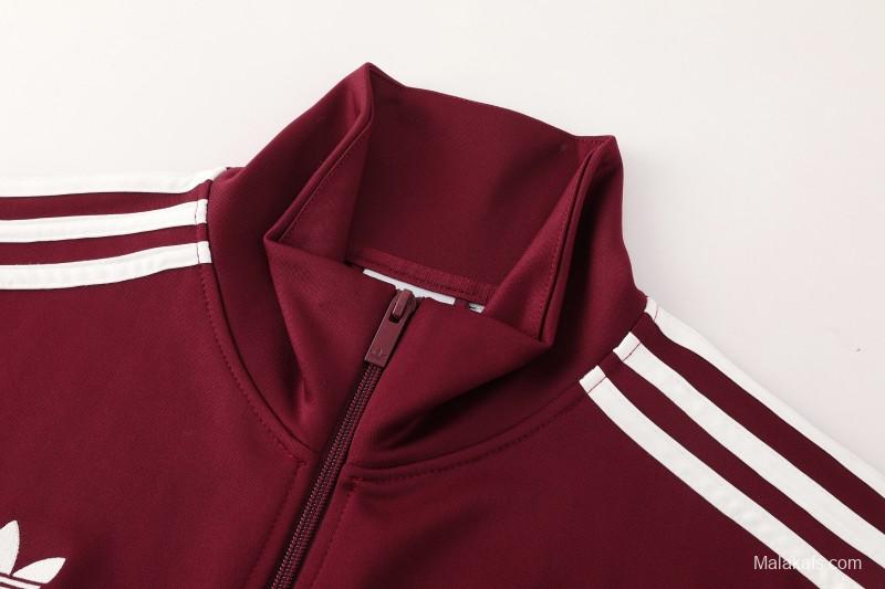 2026 Adidas x OASIS Wine Full Zipper Jacket + Long Pants