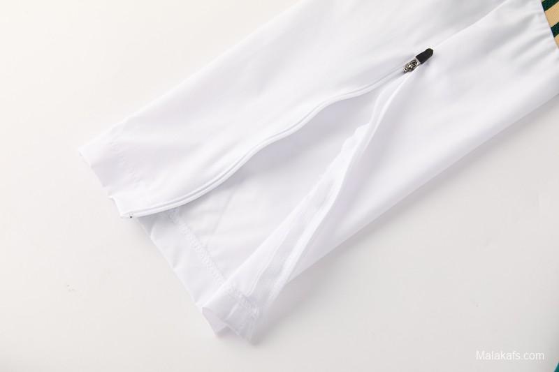 2026 Italy White Hoodie Full Zipper Windbreaker + Long Pants