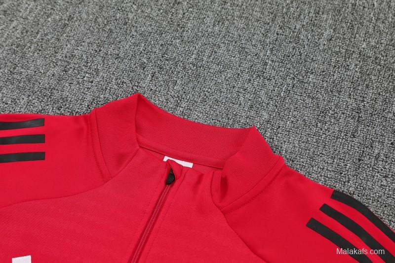 25/26 River Plate Red Half Zipper Jacket Tracksuit + Black Long Pants