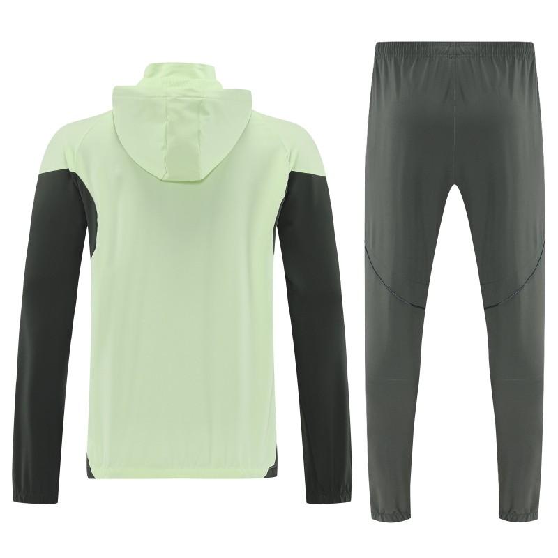 26/27 Adidas Neon Green Full Zipper Hooded Jacket Tracksuit + Long Pants