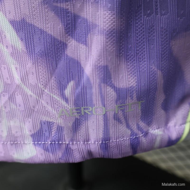 Player Version 2027 South Korea Away Purple Floral Jersey