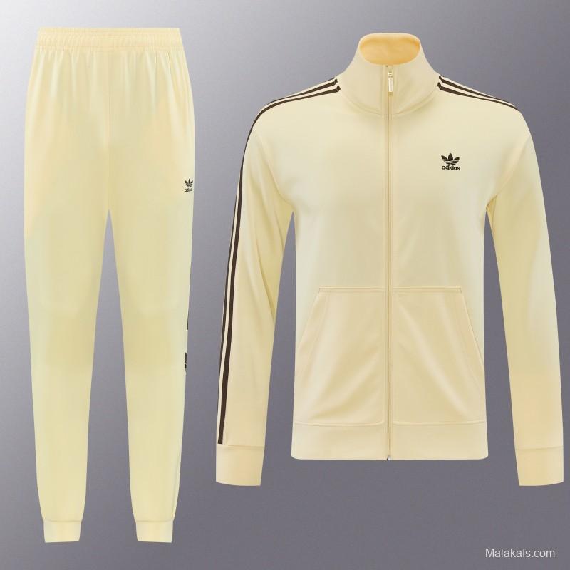 2026  Adidas Apricot Full Zipper Jacket + Long Pants
