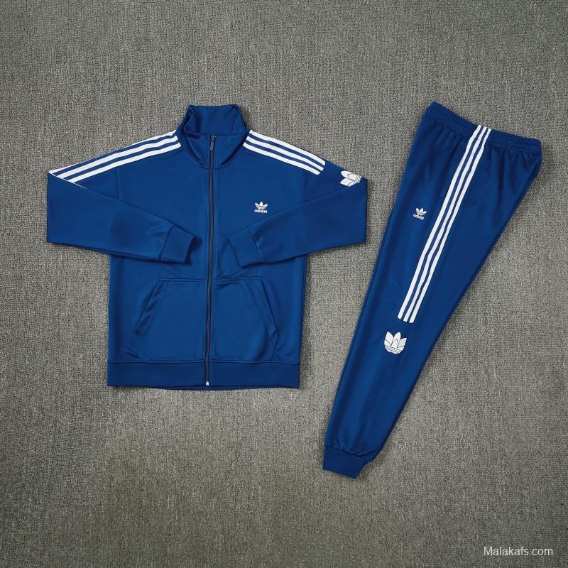 2026  Adidas Royal Blue Full Zipper Jacket + Long Pants