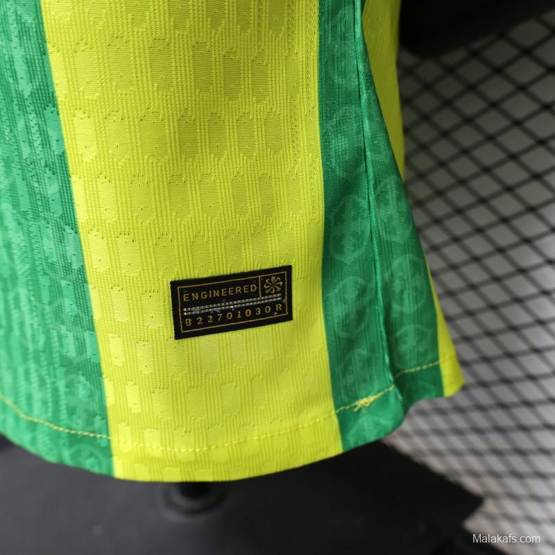 Player Version 2026 Brazil Yellow & Green Vertical Stripe Special Edition Jersey