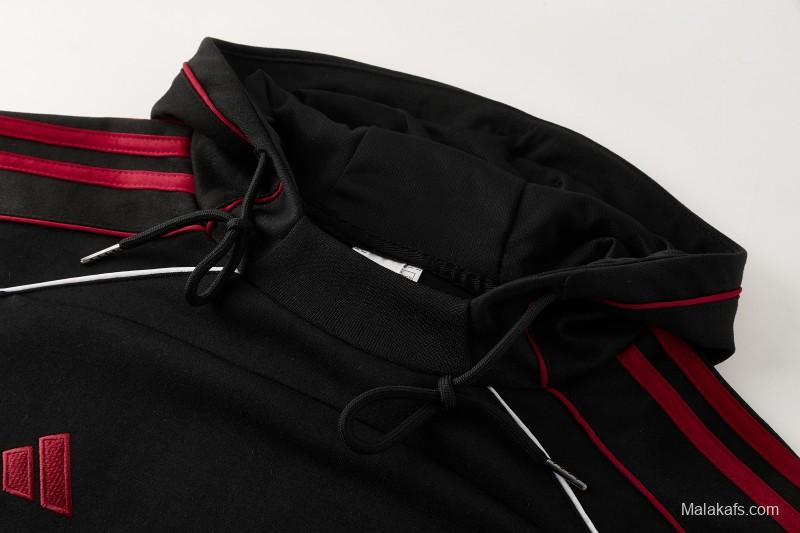 26/27 Liverpool  Black Full Zipper Hooded Jacket Tracksuit + Long Pants