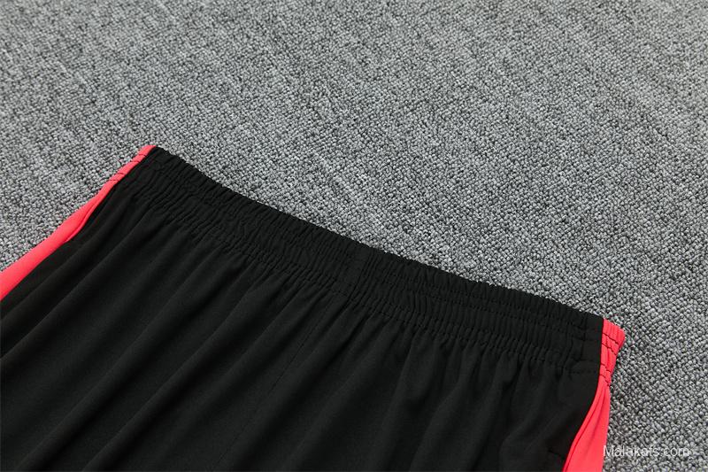 26/27 Brazil Black & Red Half Zipper Jacket Tracksuit + Long Pants