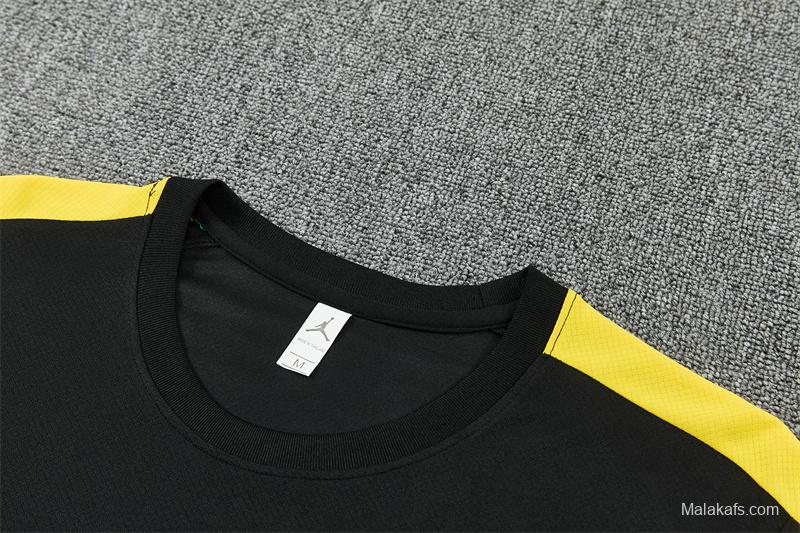 2026 Brazil Black & Yellow Short Sleeve+Soccer Shorts